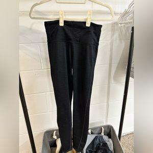 Athleta chevron knit high waisted leggings in black x-small